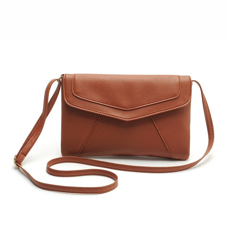 vintage casual leather handbags clutches ladies party purse women bag bolsos rossbody messenger shoulder school bags: brown