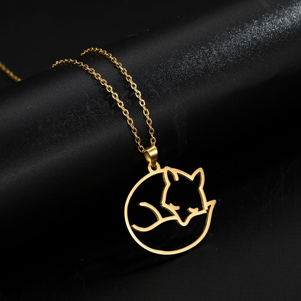 Skyrim moda lis wisiorek z motywem zwierzęcym naszyjnik ze stali nierdzewnej początkowy łańcuszek naszyjniki biżuteria letnia najlepsze życzenia dla kobiet dziewczyn: A - złoty kolor