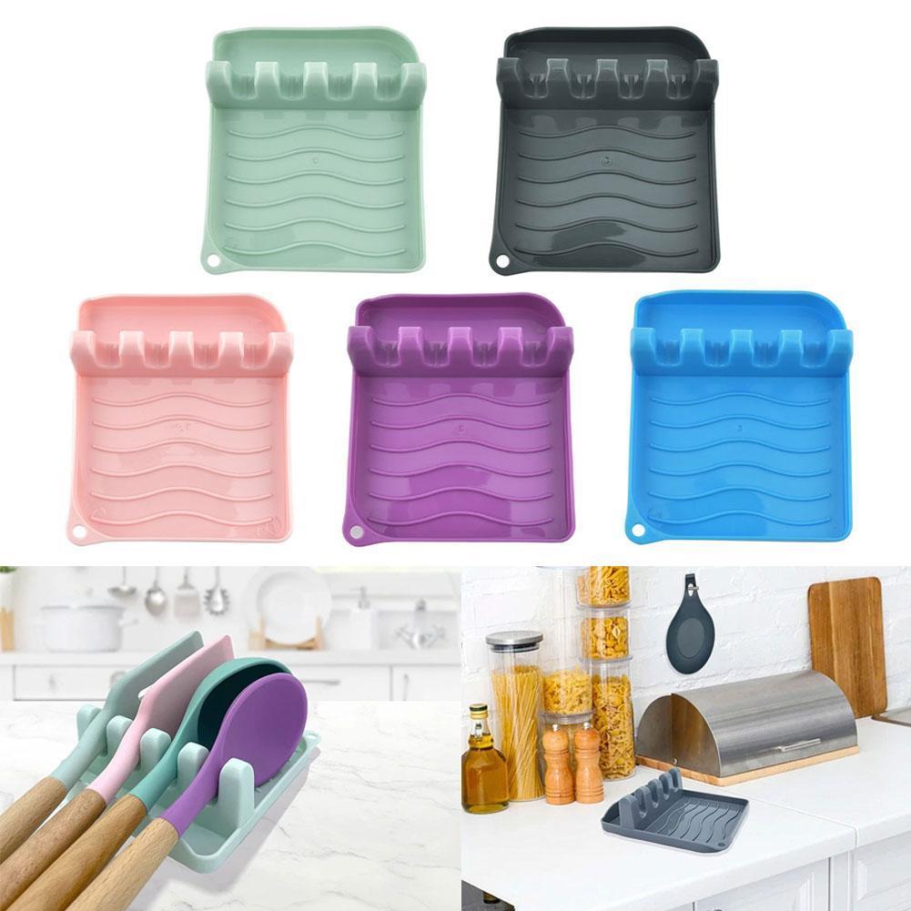 Multifunctional Soup Spoon Pad Pot Cover Bracket Non-slip Heat-resistant Suitable for Shovel Spoon Pliers Kitchen Gadgets
