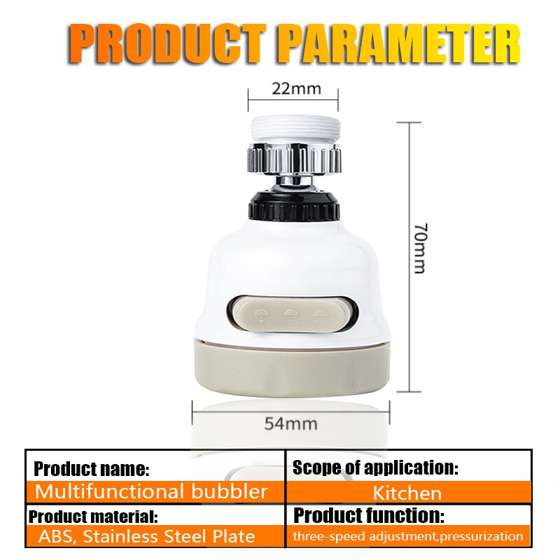 2 Pcs 360 Kitchen Faucet Bubbler Aerator Water Faucet Saving Tap Bubbler Shower Head Filter Nozzle For Bathroom Kraan Sproeier