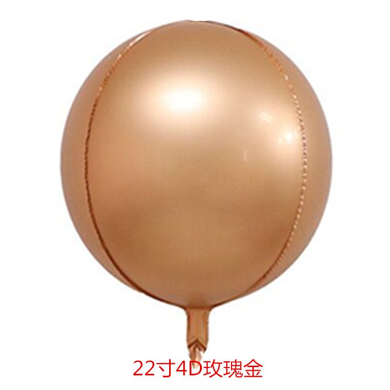 18 tum stor pärlemorskimrande 4d aluminium film ballong födelsedagsfest metall bröllopsfest dekoration bakgrund foto rekvisita: Rosa guld