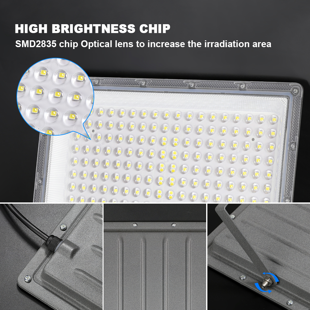 Luz de inundación LED para exteriores 500W 300W 200W 220V Sensor de movimiento foco impermeable iluminación de jardín reflector de paisaje lámpara de calle