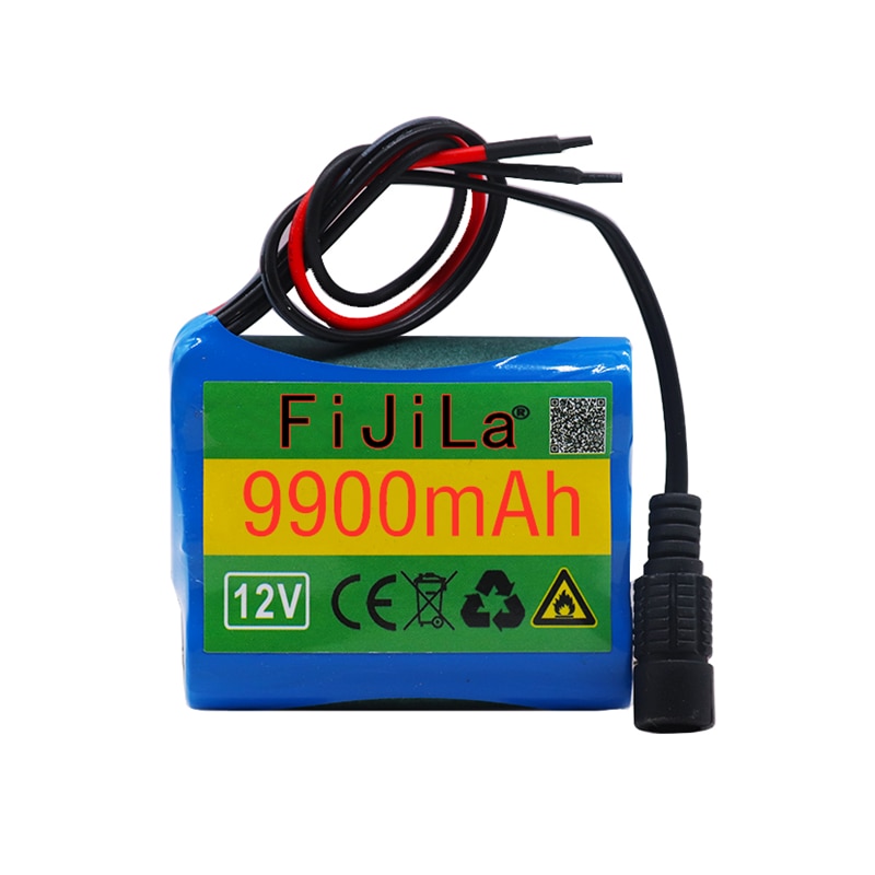 Portable Super 12V9900mah battery Rechargeable Lithium Ion battery pack capacity DC 12V 9900mAh Cam Monitor + charger