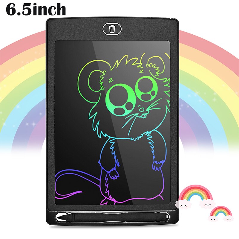 8.5inch LCD Writing Tablet Children&#39;s Magic Blackboard Digital Drawing Board Kids Tablet Painting Pad Educational Toys for: Black 6.5inch color