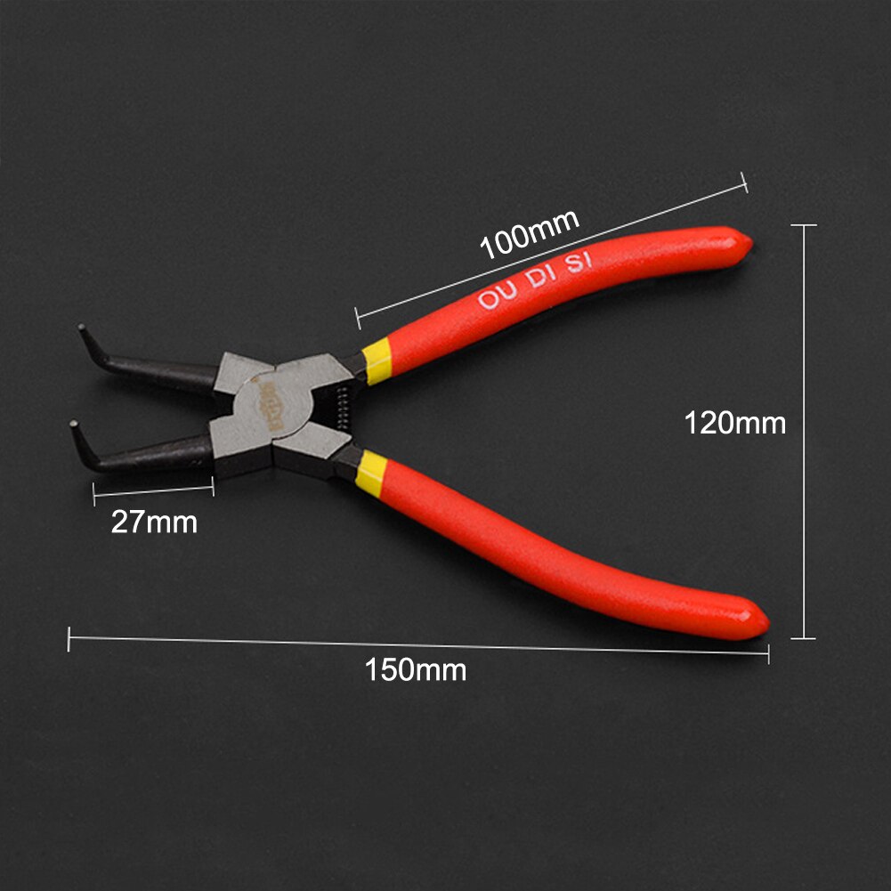 4pcs/set Circlip Pliers Set Retaining Clip Internal External Spring Bent Straight Snap Ring Disassembly Home Crimp Tool