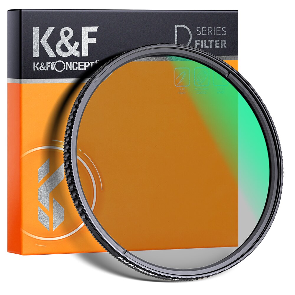 K&f concept 67/77/82mm circulair polarisatiefilter met 24 meerlaagse groene coatings, hd krasbestendig, ultradun cpl-filter.