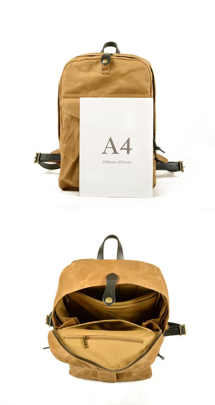 Retro rygsæk udendørs stor kapacitet rejserygsæk vandtæt olievoks lærred patchwork læder vandretaske