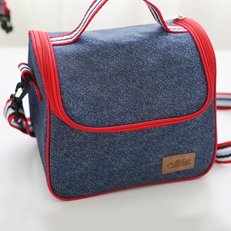 Sac à déjeuner isotherme en Denim pour femmes et hommes, nouvelle , Portable, sac de pique-nique pour aliments thermiques pour enfants