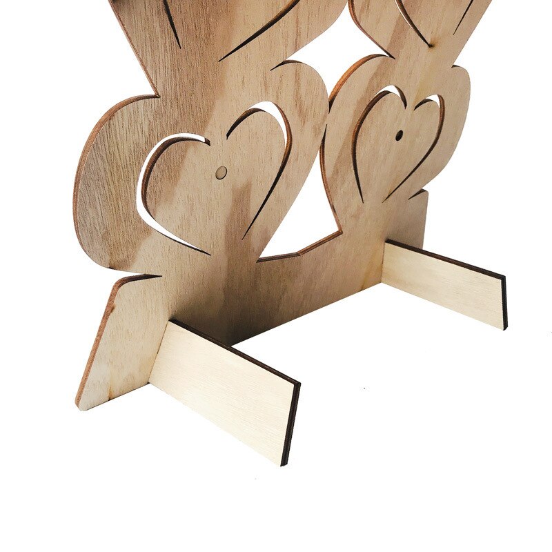 Houten Donut Stands Hartvormige Houder Voor Bruiloft Verjaardag Party Donuts Display Hoek Decoratie RERI889: 1Pcs D