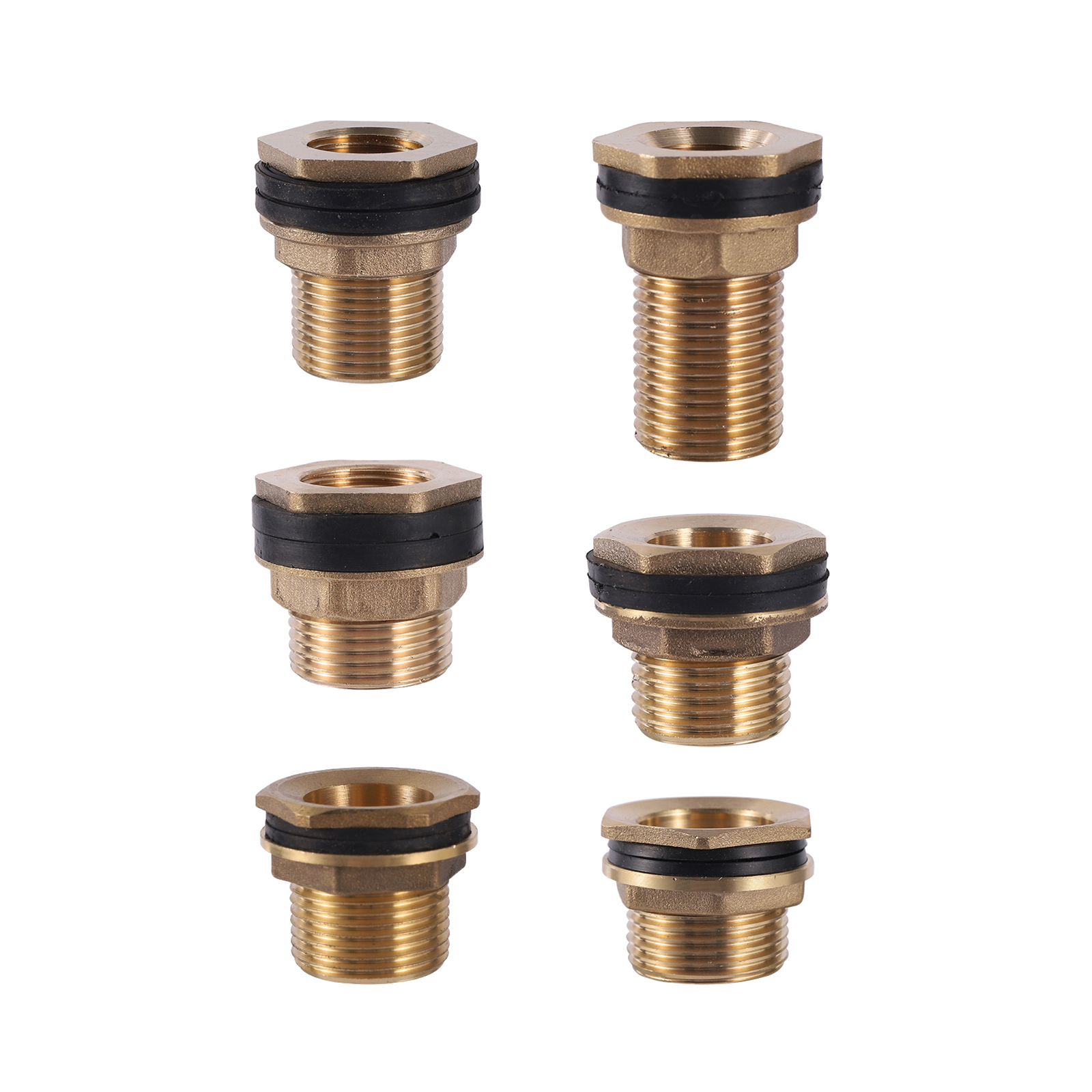 1/2" 3/4" 1" Female Male Thread Brass Connector Garden Water Reducer Connector Water Tank Aquarium Water Tap Faucet Coupling 2Pc