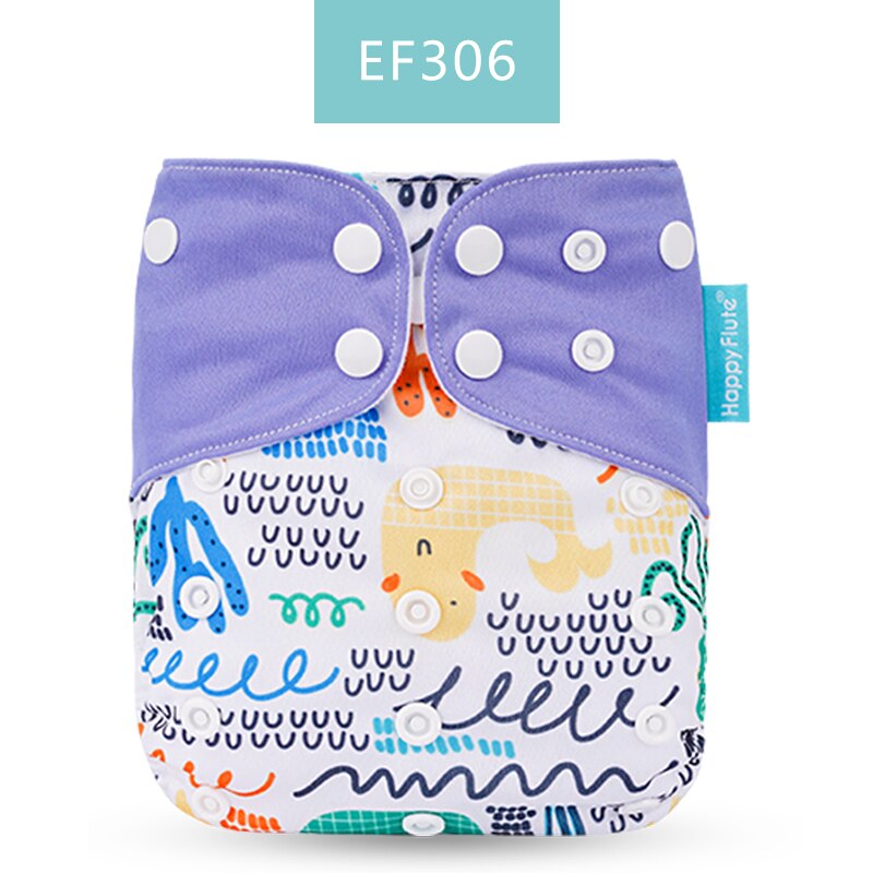 HappyFlute One Piece Baby Pocket Cloth Diaper Washable And Reusable Diaper Cover Eco-Friedly Ecological Nappy For 3-15kg Baby