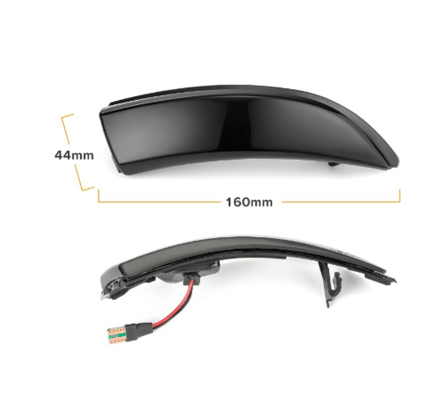 Flödande blinkers led sidoving backspegel dynamisk blinkers för ford fiesta  mk7 mk8 19+