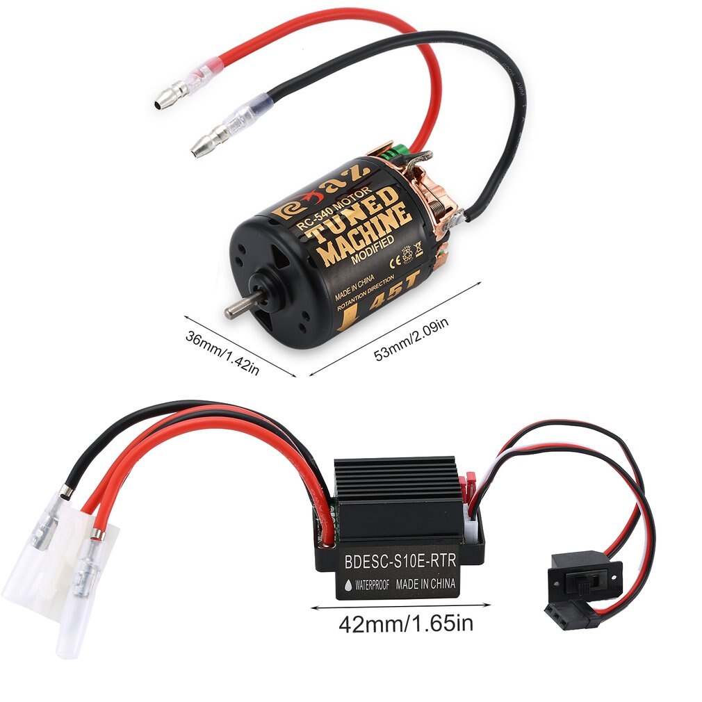 Moteur à balais RC 540 35T 45T 55T avec contrôleur de vitesse 320, ESC étanche pour Traxxas pour Hsp pour Redcat pour Tamiya