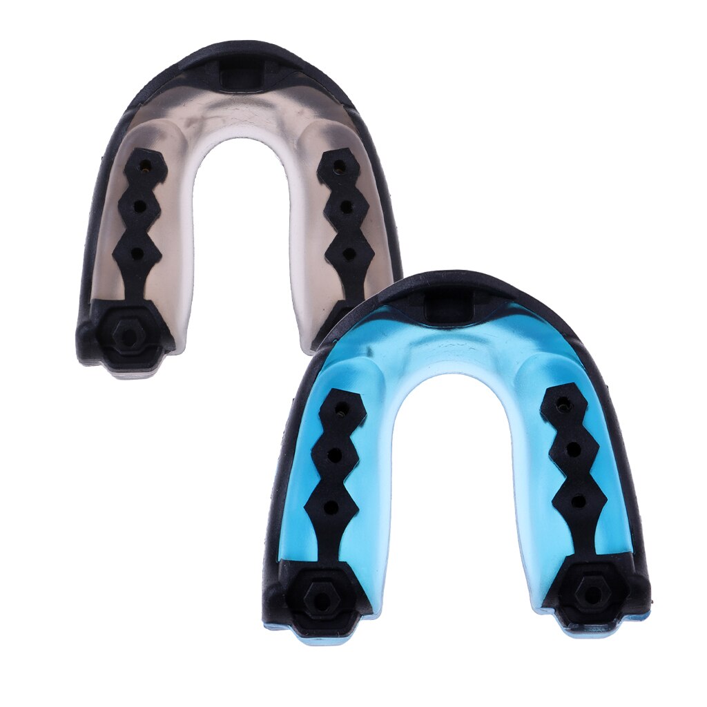 2X Adult Boxing Mouth Guard Taekwondo MMA Teeth Protector Mouthpiece &amp; Case
