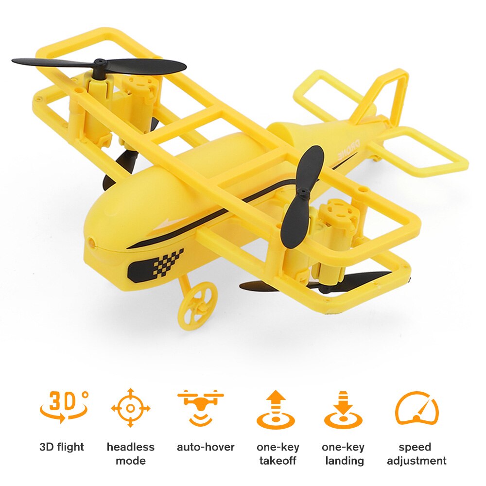 JJRC H95 RC Plane Mini Airplane Altitude Hold Function Auto Hover Headless Mode 360 Rotation One Button Takeoff Outdoor Toy