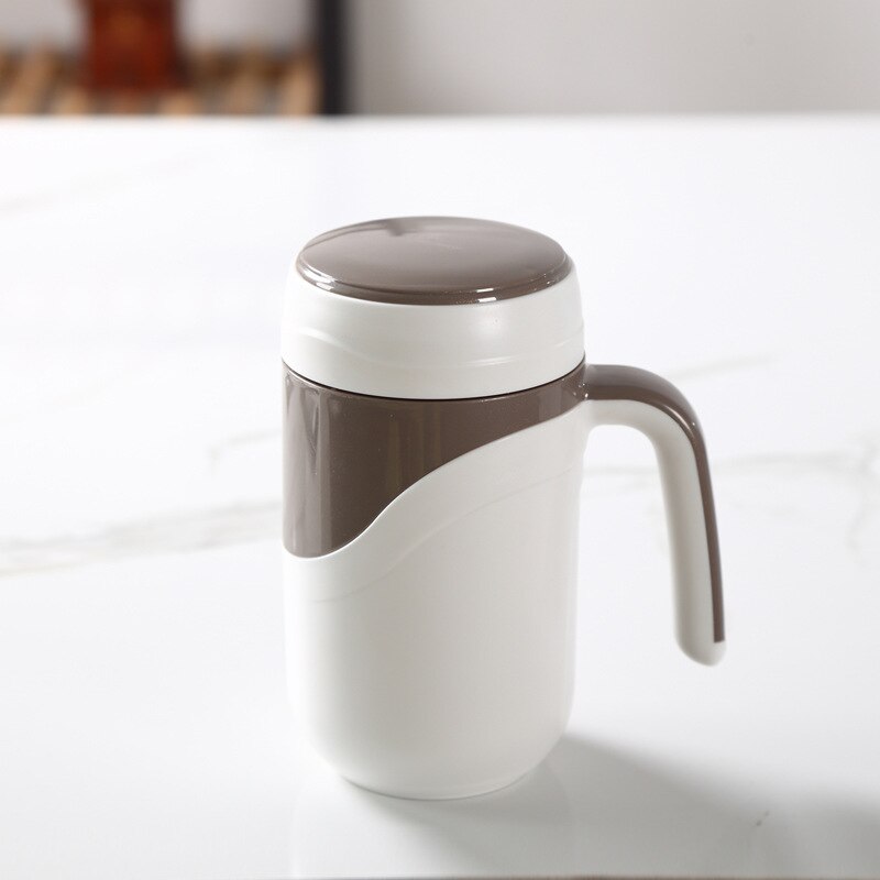 Termo de cerámica a prueba de fugas para uso en el hogar, taza de café aislante, para oficina, té, con mango, 380ml