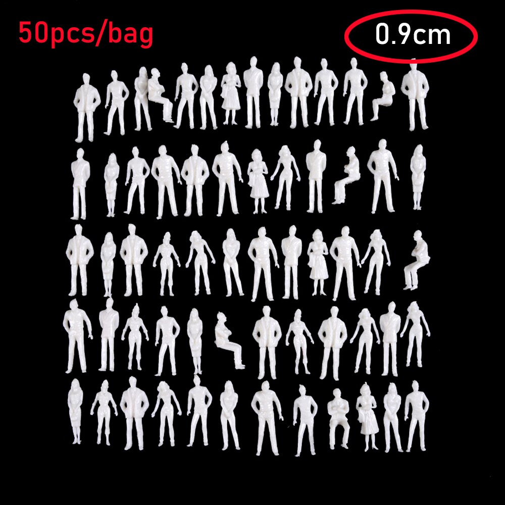 10/50Pcs 1:50/75/100/150/200 Human Model Scale Miniature White Figures Multi-Style Pose Architectural Model ABS Plastic People
