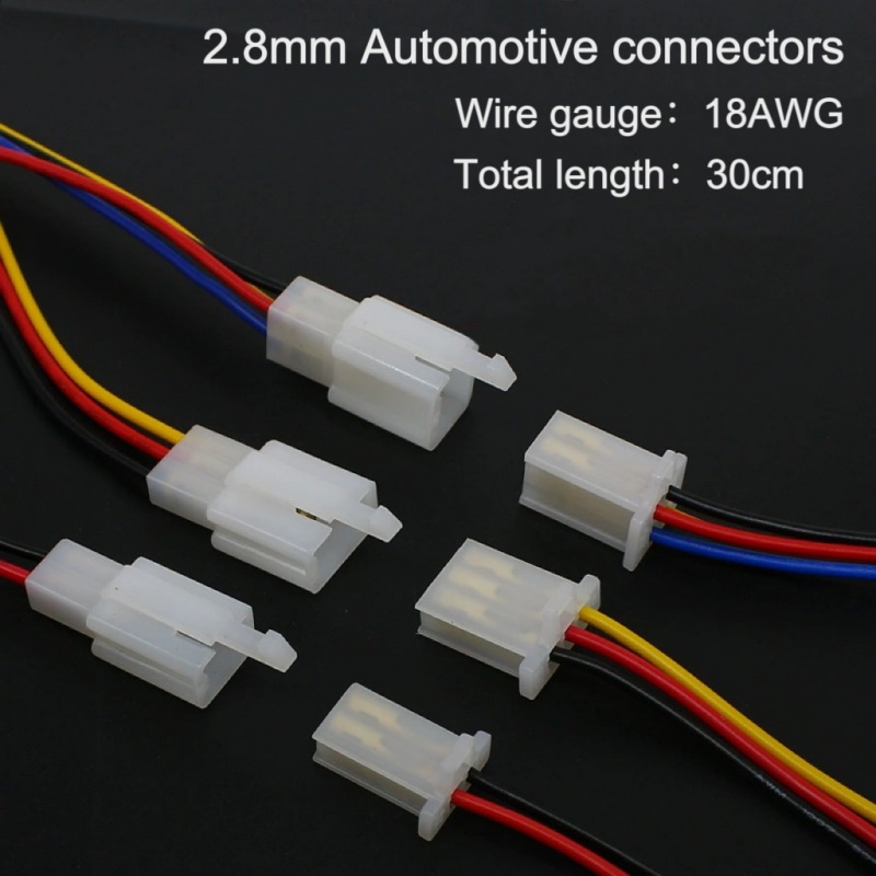 2,8mm Auto stecker motorrad kabelbaum stecker 2Stift 3Stift 4Stift 6Stift Stecker Männlich Weiblich Docking stecker Verbindung draht 15cm