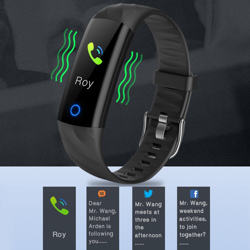 Smart armbånd ure skridttæller pulsmåler blod ilt fitness tracker sportsur svømning vandtæt smart armbånd