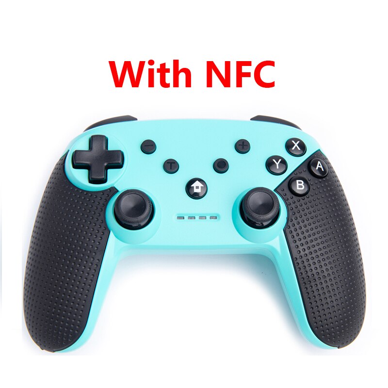 För nintend switch switch console joystick switch pro bluetooth wireless controller for nintend switch pro ns-switch pro nfc gamepad: Ljusblå nfc