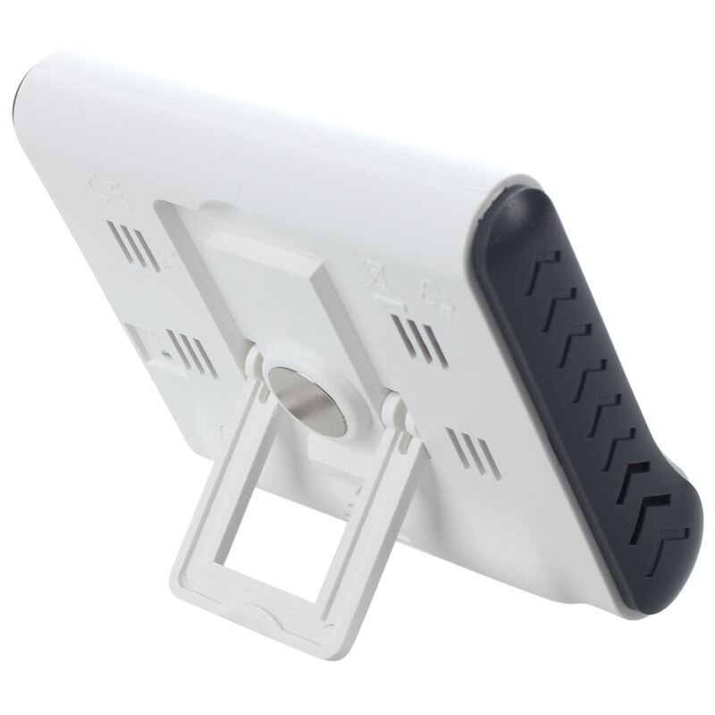 LCD Digital Thermometer Hygrometer Moisture Meter And Wired Temperature With External Sensor White