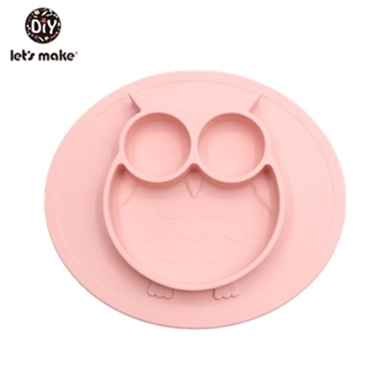 Uil baby siliconen dinerbord uil dinerbord kinderdinerbord antislip rooster aanvullend voedsel dinerbord voedselveilig: 1