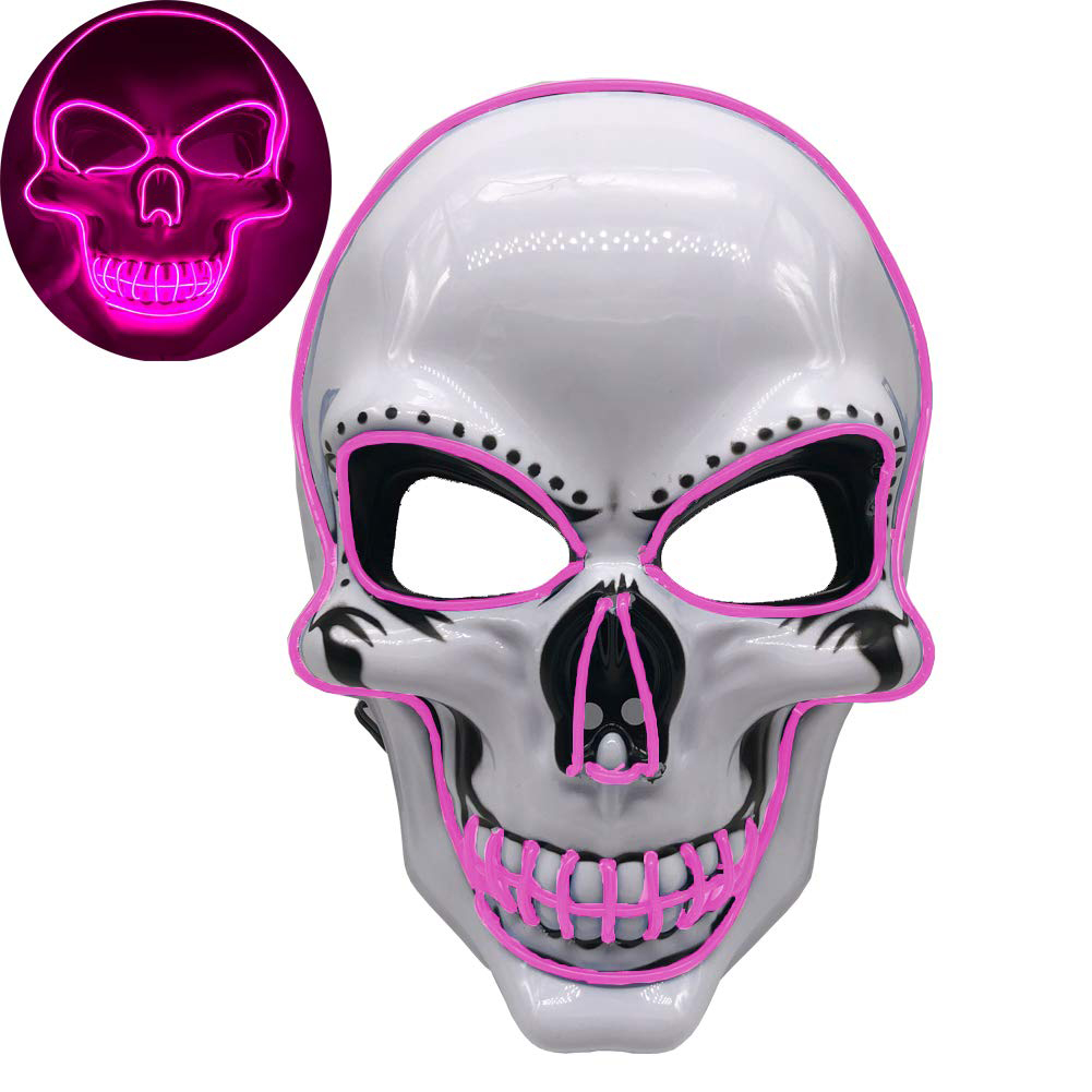 Halloween Party Mask Skeleton LED Mask Glow Scary EL-Wire Mask Light Up Cosplay Masks Election Masscara Costume Party Supplies