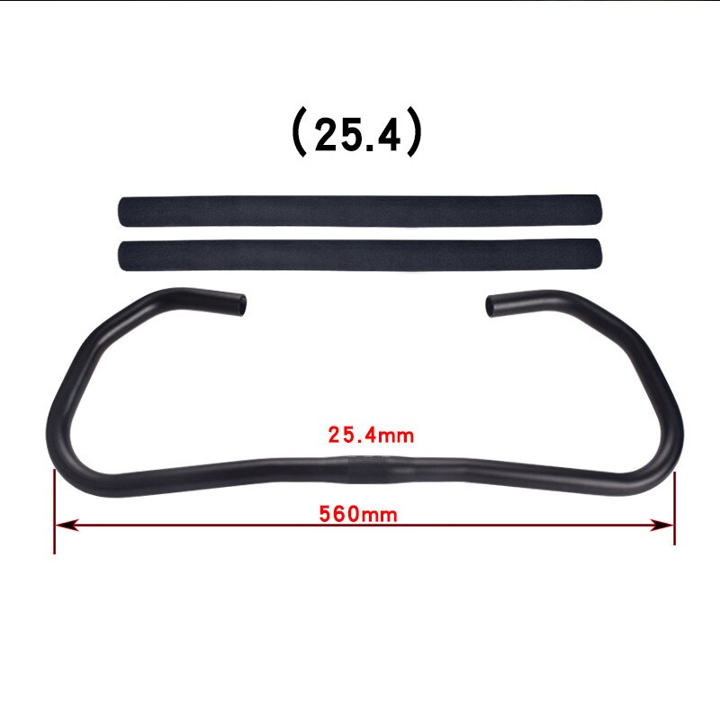 Guidon de vélo haute résistance 6061 en alliage d'aluminium reste guidon corne corne pliage poignée modification accessoires: 25.4 Handle set
