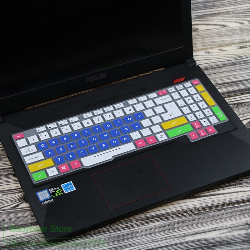 Asus tuf gaming  fx504 fx504ge fx504gd fx504gm fx504g fx503 fx503vd 15 tuuman 15.6 tuuman silikoninen kannettavan tietokoneen näppäimistön suojakuori: Kynttilänsininen