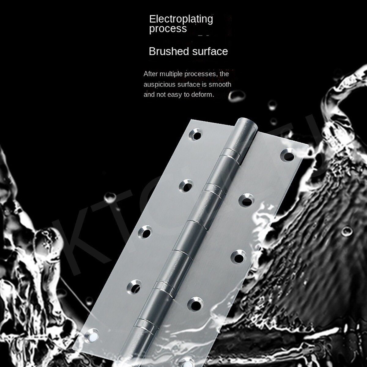 8 Inch Rvs Zwarte Platte Deur Scharnier Gratis Slot Houten Deur Binnendeur Lager Decoratieve Meubels Scharnier