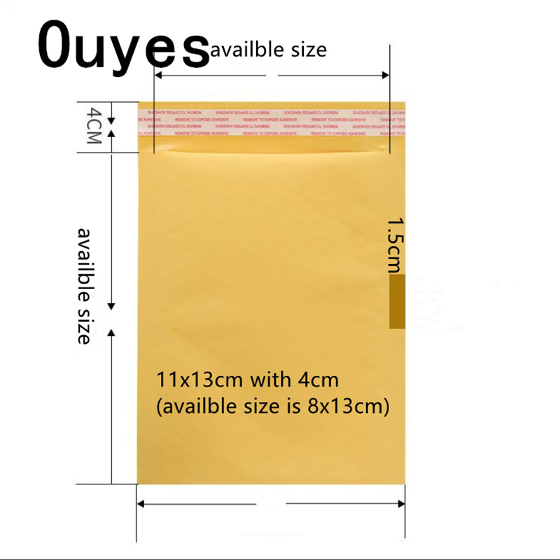 50pcs Brown Color Kraft Paper Bubble Envelope Mailing Bags Business Express Packaging Bag