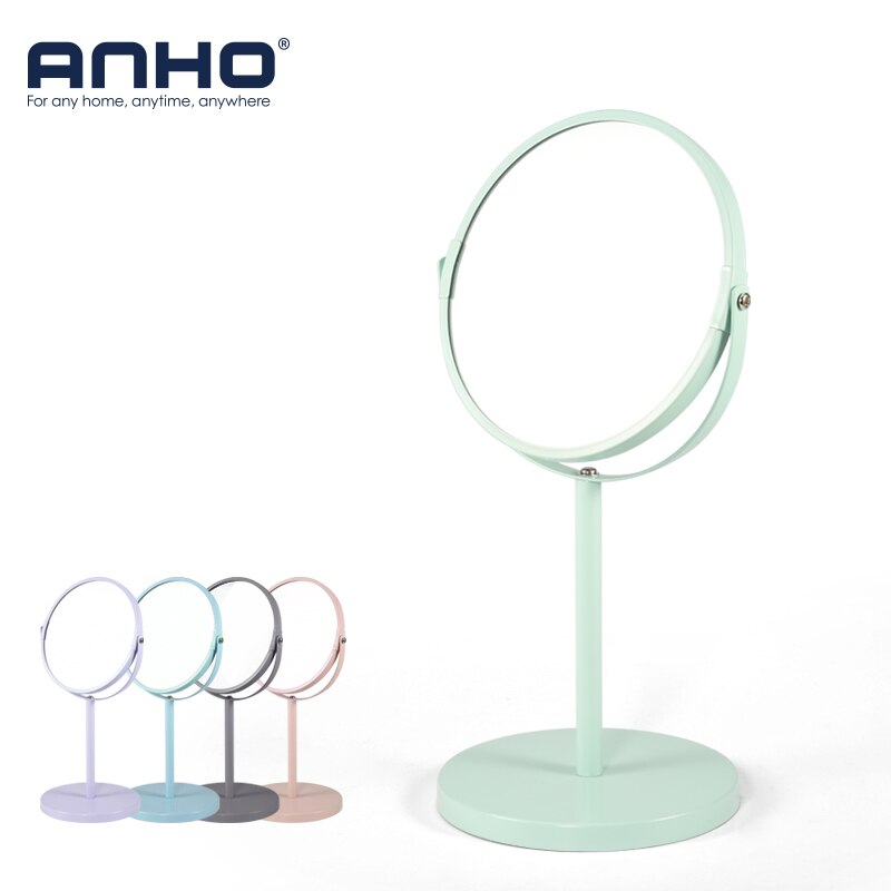 Anho 1x/3x stativ makeup spejl forstørrelse forfængelighed 6.7 '' spejl dobbelt ansigt justerbar kosmetisk kommode runde boligindretning