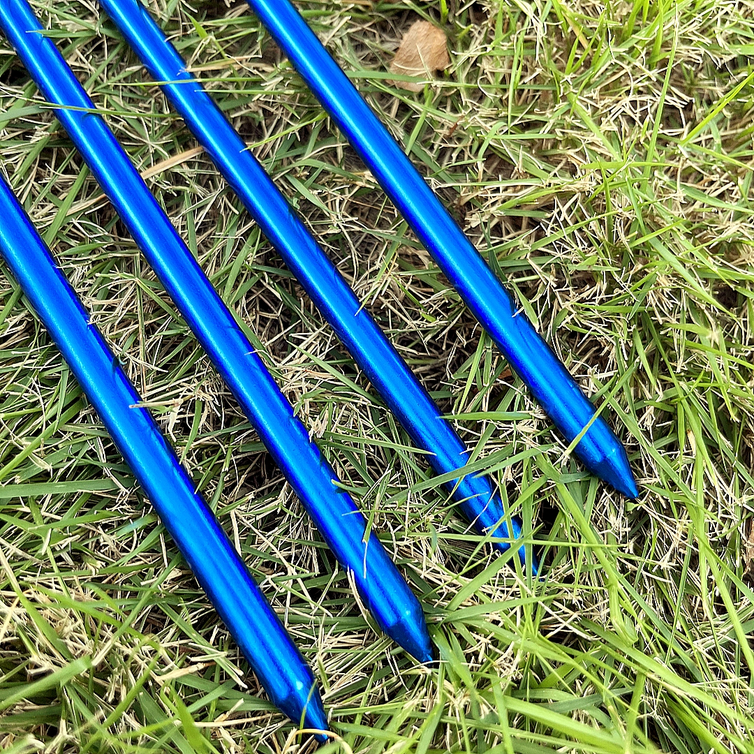 Hikevictor 4 Teile/los 23CM Aluminium Camping Zelt Einsätze schwer Pflicht Boden Heringe Hängematte Planen Markise Baldachin NäGel Zelt Spikes