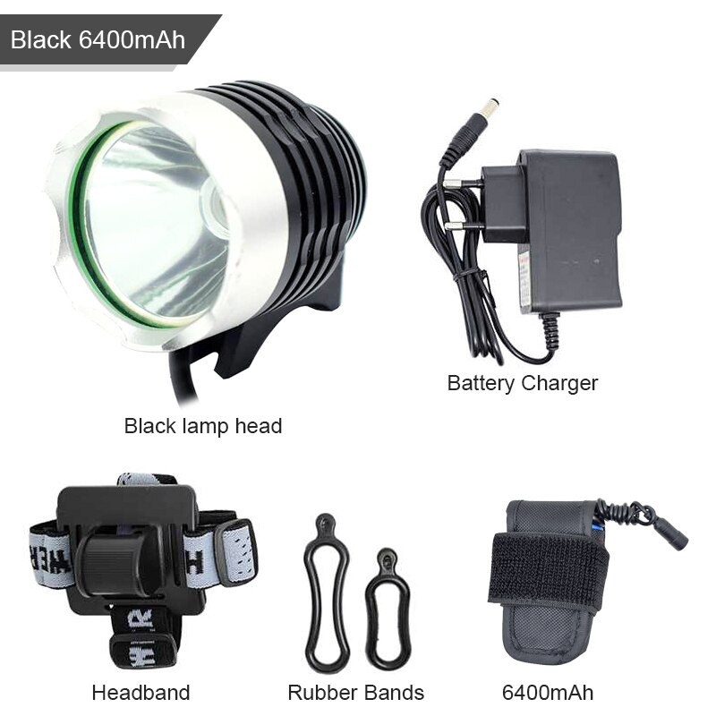 WasaFire Bicycle Light XML T6 Bike Light Night Safety Warning Headlight Cycling LED Flashlight Lanterna + 18650 Battery +Charger