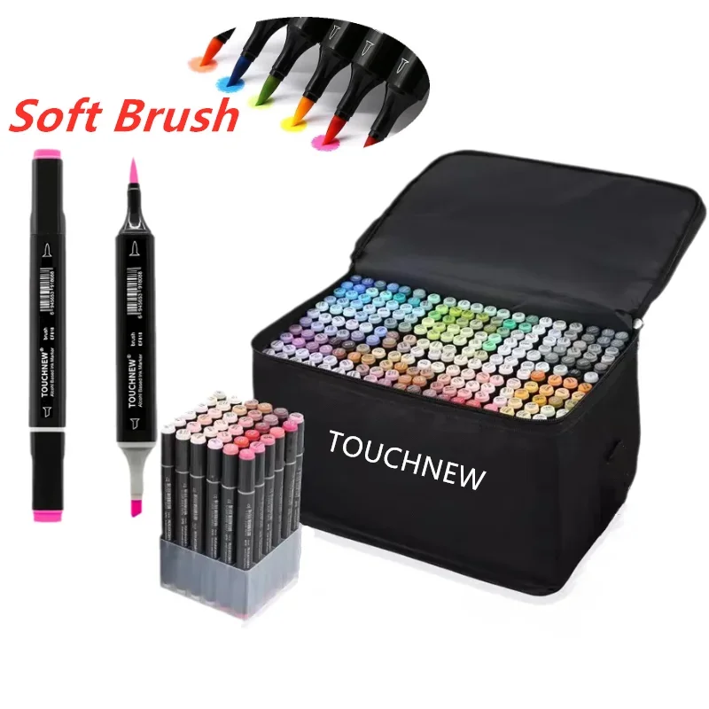 TOUCHNEW Sketching markers Soft brush Marker pen set brush marker alcohol-based marker comic drawing animation art supplies