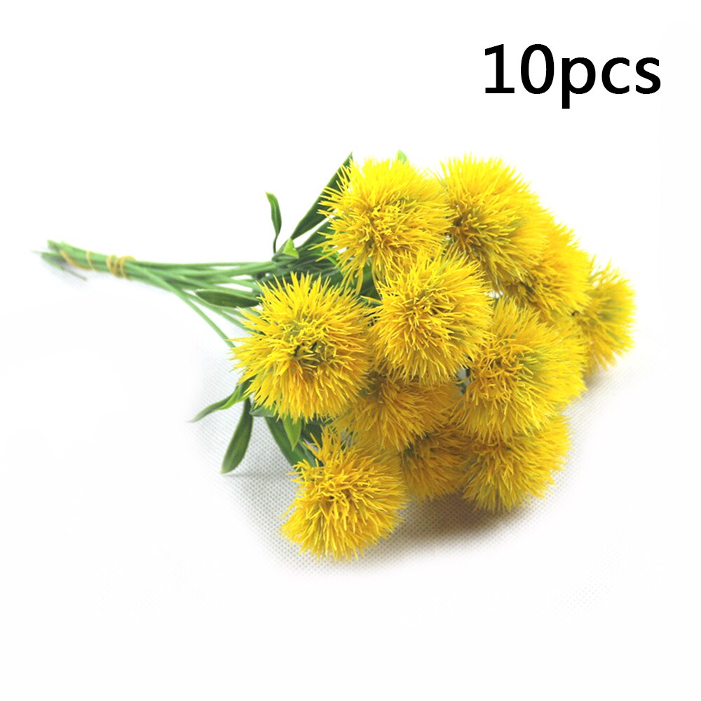 10 Pcs/Boeket Paardebloem Kunstmatige Bloemen Plastic Paardebloem Bruiloft Thuis Hotel Tuin Decoratie Nep Bloem Boeket