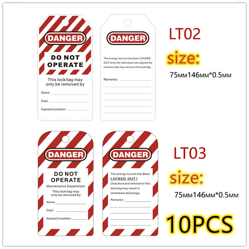 waterproof inspection lockout tag , padlock tagout do not operate maintenance label tagout 10pcs/lot