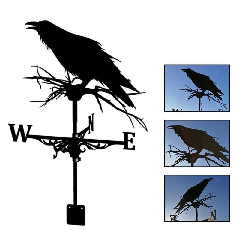 Stainless Steel Weather Vane Wind Direction Outdoor Garden Stake Farm Roof Mount ind Direction Indicator Kit Decor Wind Speed