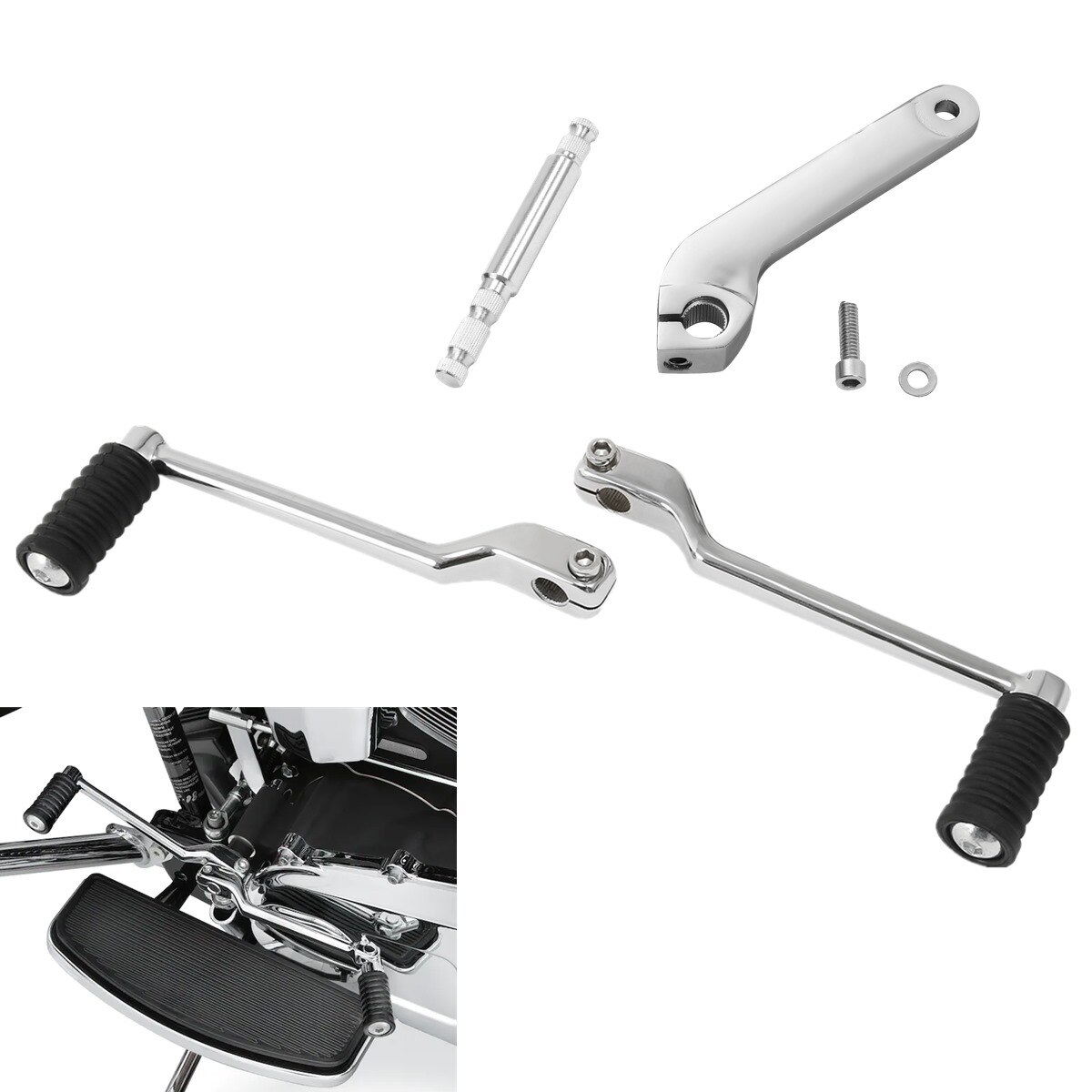 Motorcycle Inner Shift Shifter Arm Rod Lever Shaft Pedal Cover For Harley Street Glide Road King1984