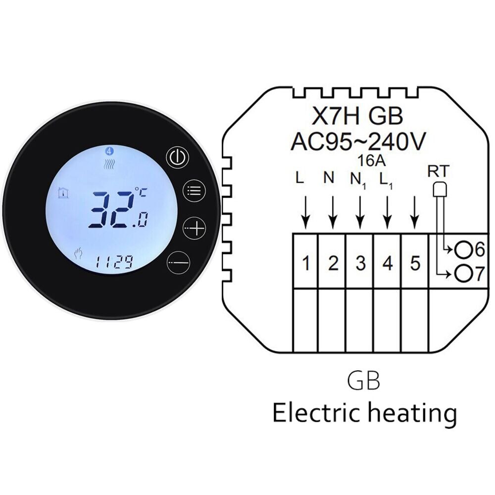 Tuya WiFi LCD Display Intelligent Thermostat Programmable Temperature Controller APP Remote Control Compatible with Alexa Google: electric heating