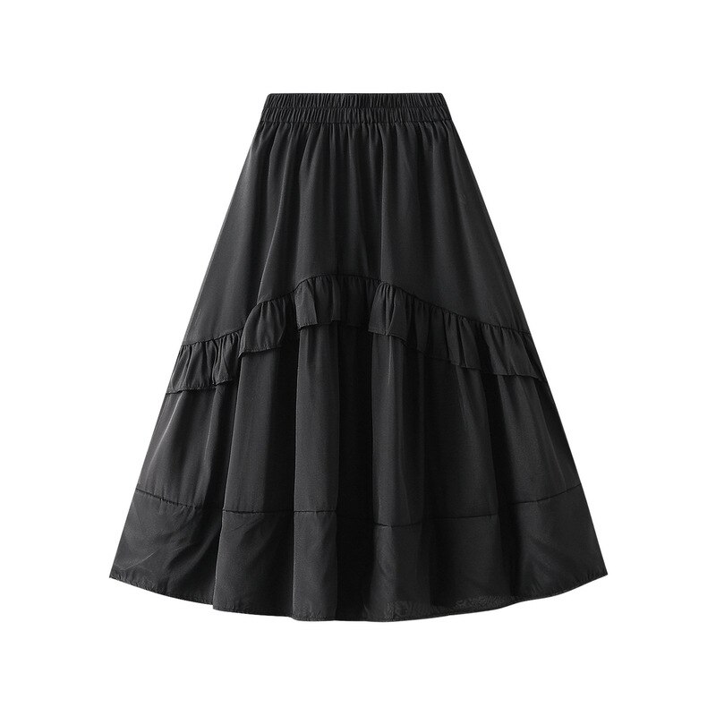 OHRYIYIE Falda Midi de tul para mujer, falda larga de color blanco y Beige, suave, plisada, a la , para primavera y verano