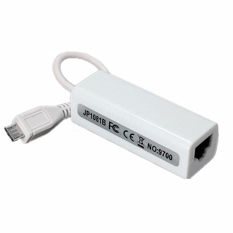 Micro USB 2.0 5P to RJ45 Networks Lan Ethernet Cable Converter Adapter for Tablet PC 8899