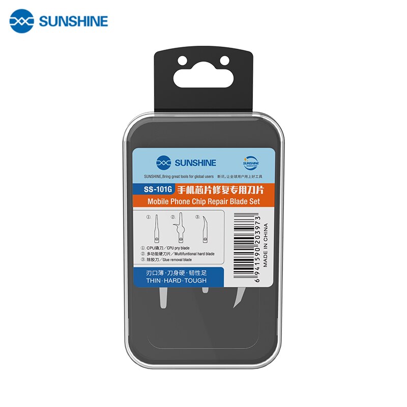 SONNENSCHEIN SS-101G Hand Poliert Mobilen Chip Reparatur Spezielle Klinge Bausatz Schnell Entfernen Kleber messer 3Stck Multifunktionale Anwendung