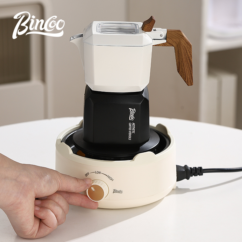 BINCOO 220V Electric Mini Coffee Heater Milk Tea Mocha Heating Stove Plate Multifunctional Cooking Pot Oven Furnace Cooker