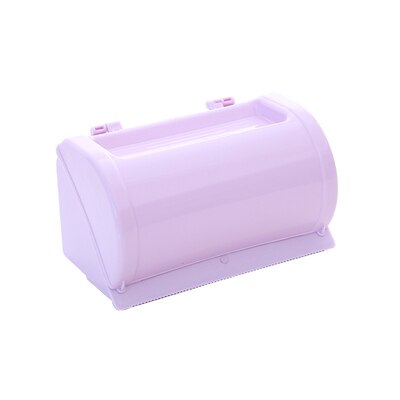 Badeværelse toiletpapir håndklædeholder vægbeslag god plast toiletpapirholder med opbevaringshylde rack papir opbevaringsboks: Lys lilla