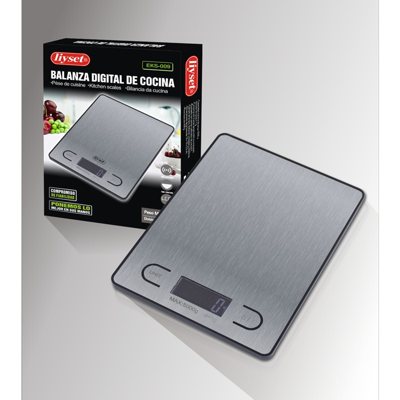 Báscula electrónica Digital para el hogar Liyset, báscula para comida, herramienta de medición, báscula electrónica Digital de 5KG con pantalla LCD
