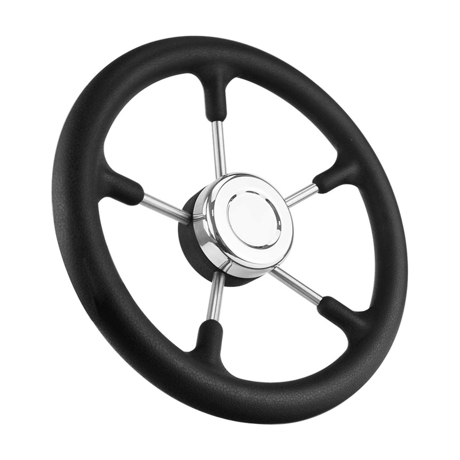 Volant de bateau en polyuréthane à 5 rayons, en acier inoxydable 304, matériau moussant, Yacht 15 degrés, plat, 12.6 pouces