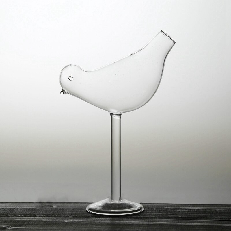 Bmby -150ml fågel form cocktail bägare glas personlighet molekylär rökt modellering glas fantasi vin bägare