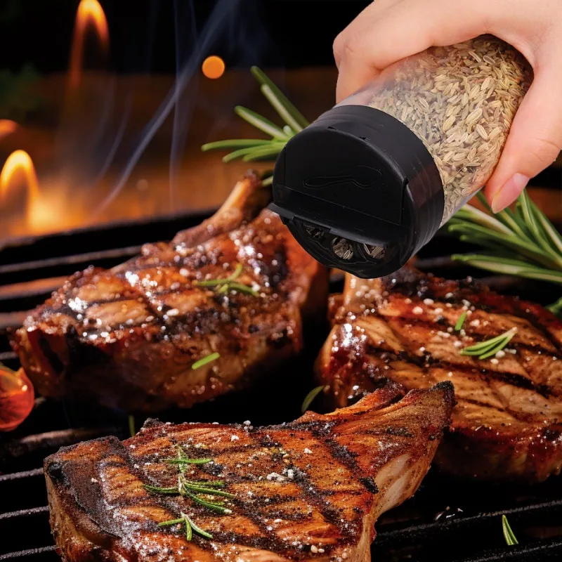 10/1PCS Clear Spice Bottle Seasoning Shaker Bottles Pepper Jar with Lid BBQ Condiment Dispenser Kitchen Powder Storage Container