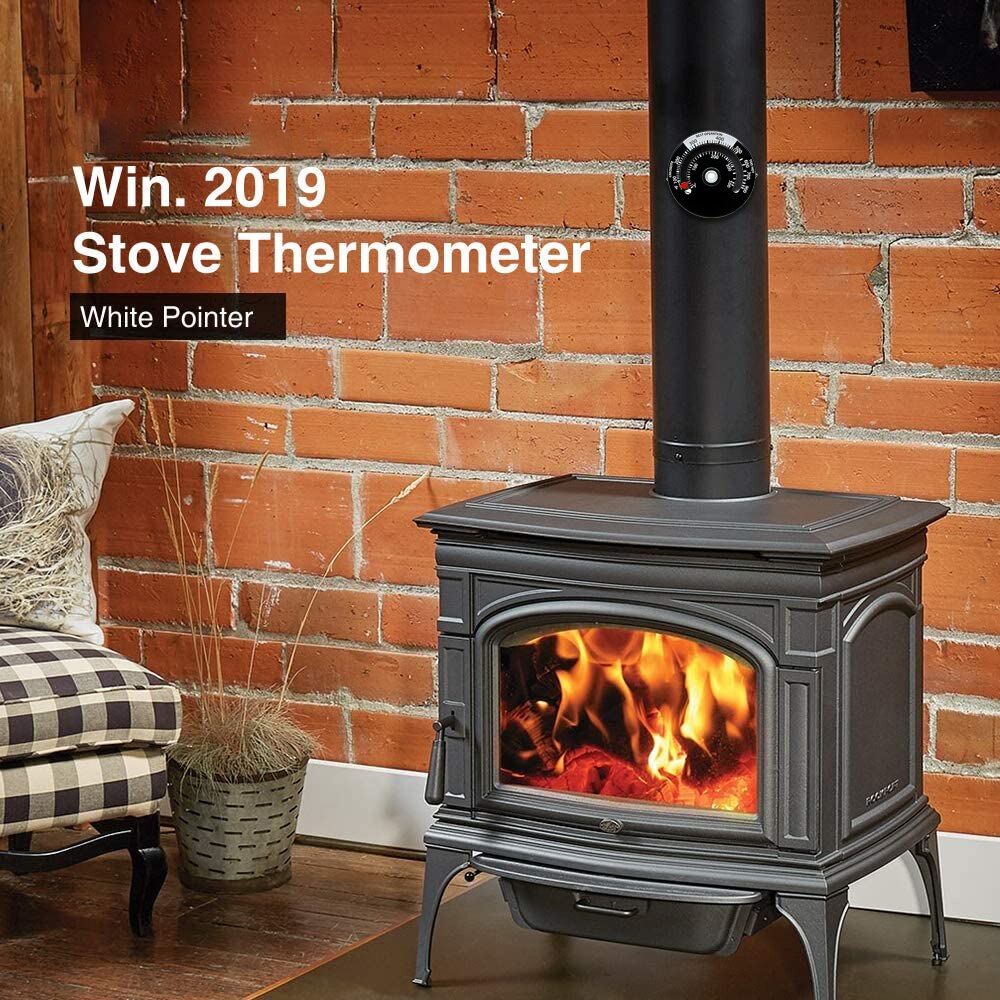 Houtkachelventilator, 7 bladen, kachelventilator met thermometer, stille werking, efficiënte warmteverdeling voor houtbranders en open haarden